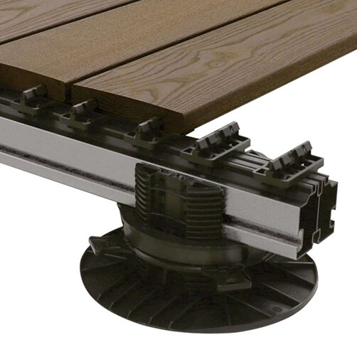 Système de fixation invisible Grad avec clip sur rail aluminium pour terrasse